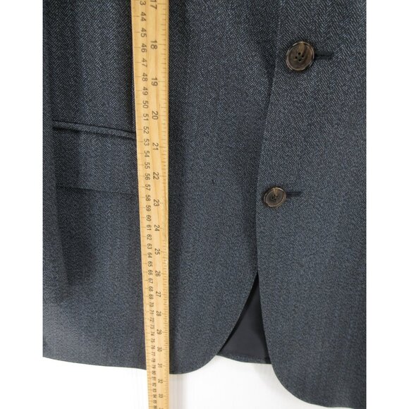 Gieves & Hawkes Sport Coat 40 Blazer Wool Herringbone Jacket Italy * - Picture 4 of 16